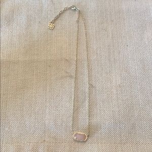 Kendra Scott Rose Quartz and Gold Elisa Necklace